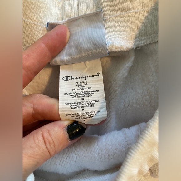 Champion White Cotton Drawstring Reverse Weave Shorts Size Small - Picture 6 of 10